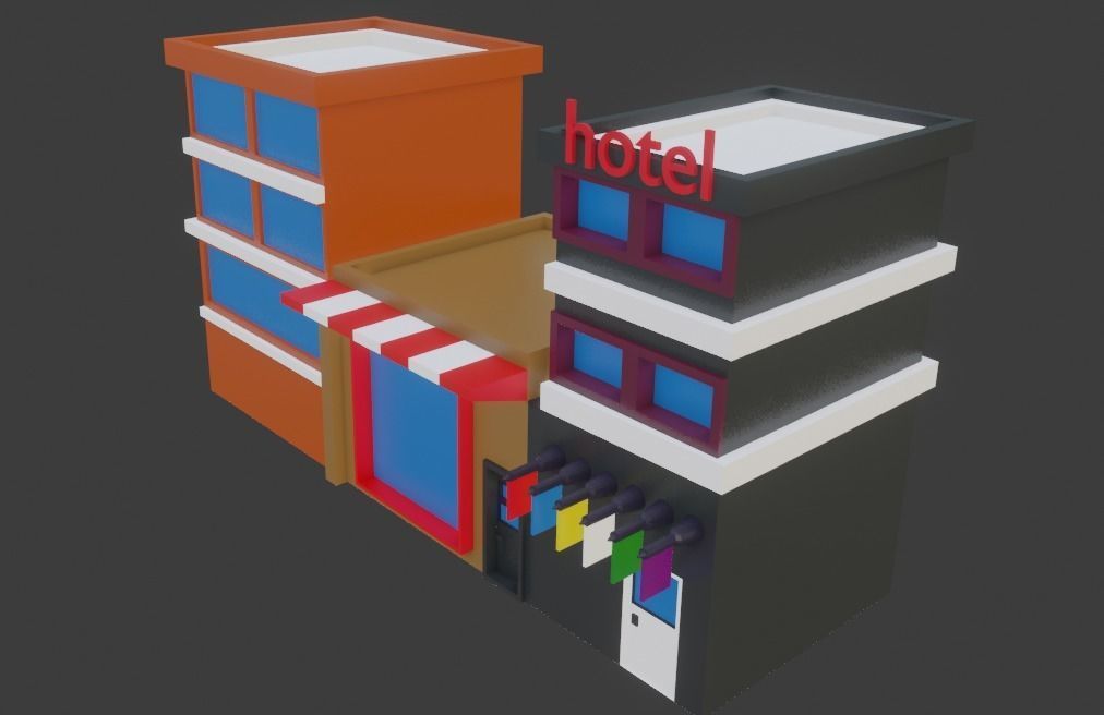 Low Poly City Pack Low-poly 3D model_23