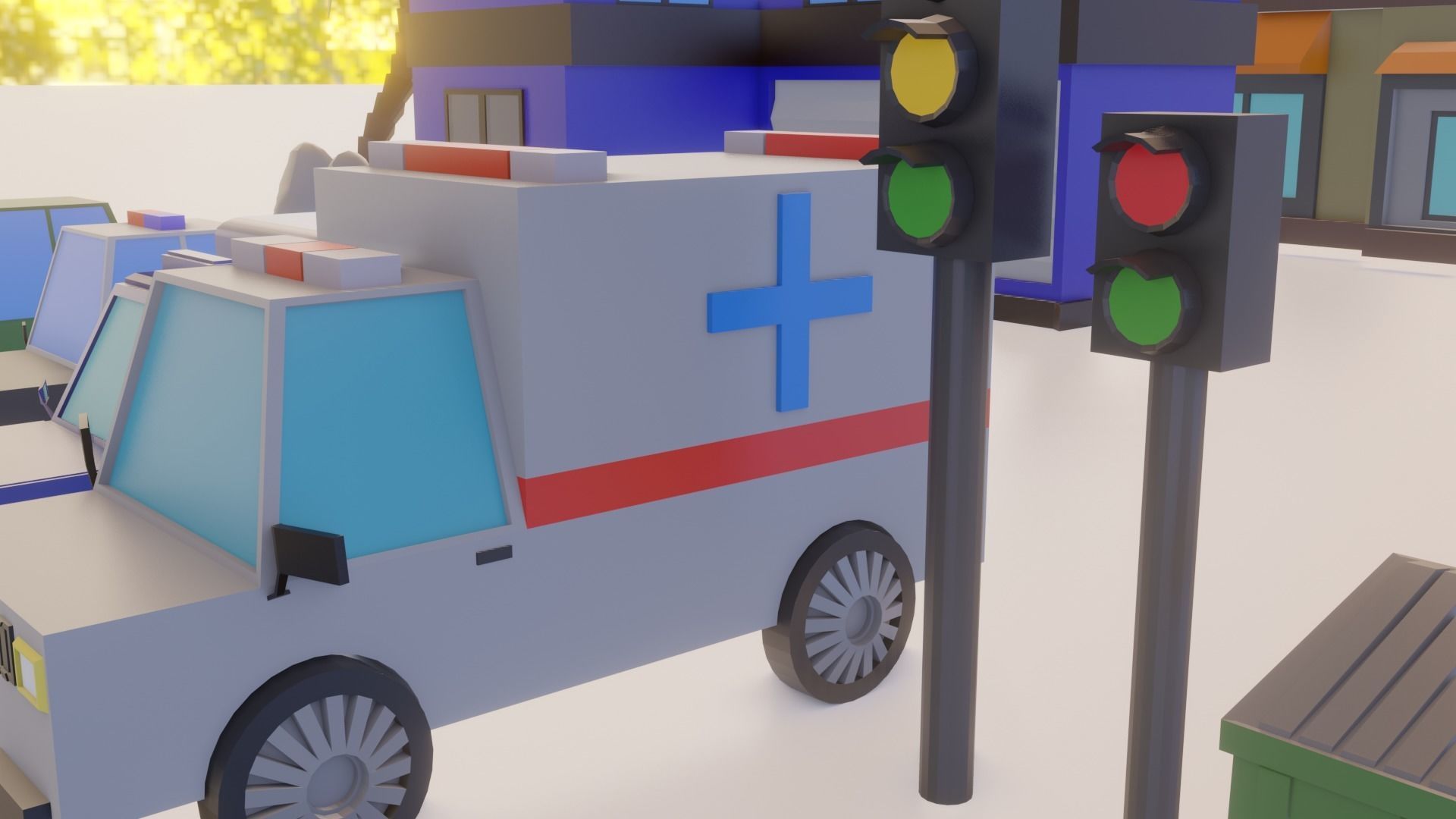 Low Poly City Pack Low-poly 3D model_79