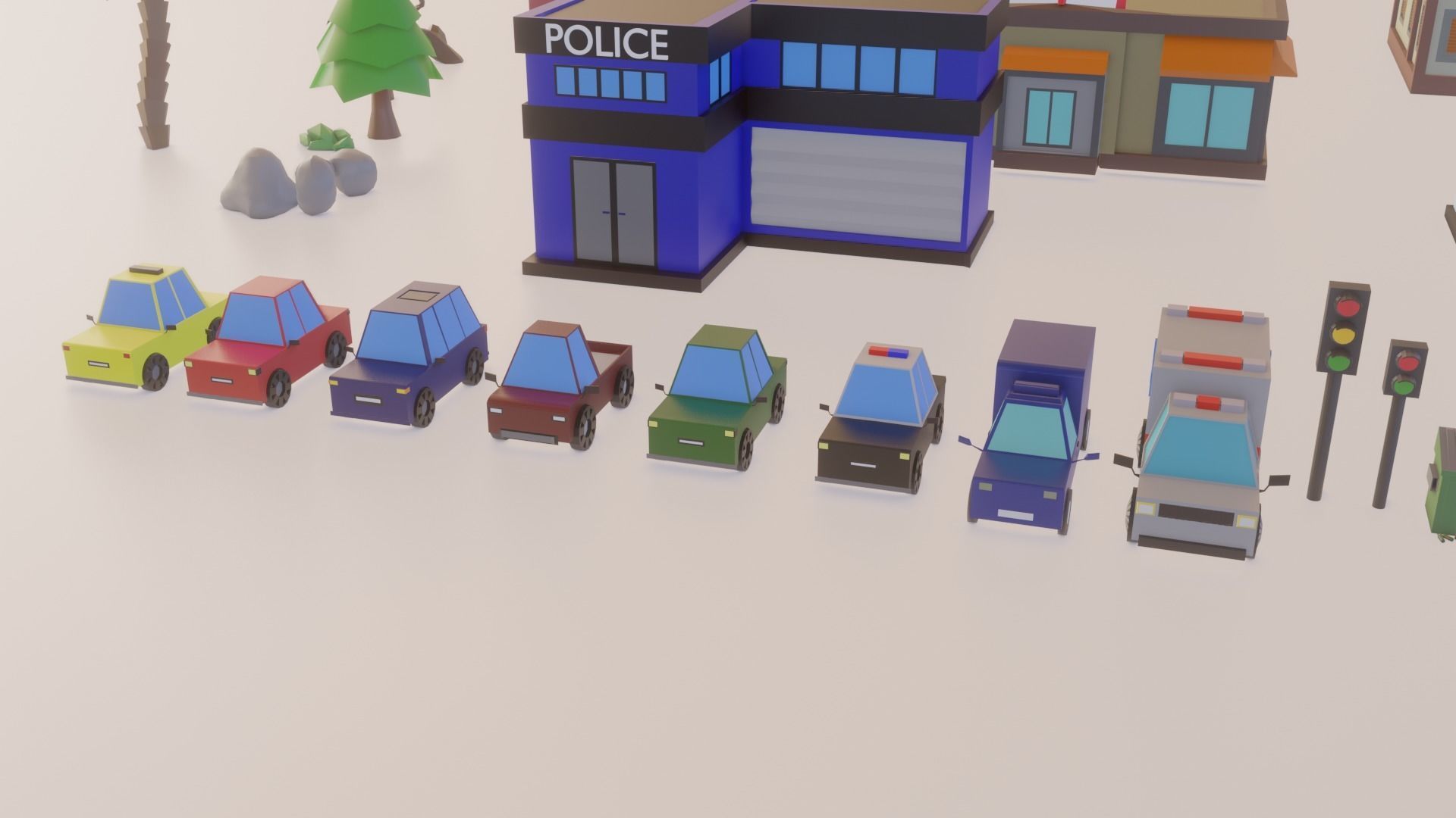 Low Poly City Pack Low-poly 3D model_78