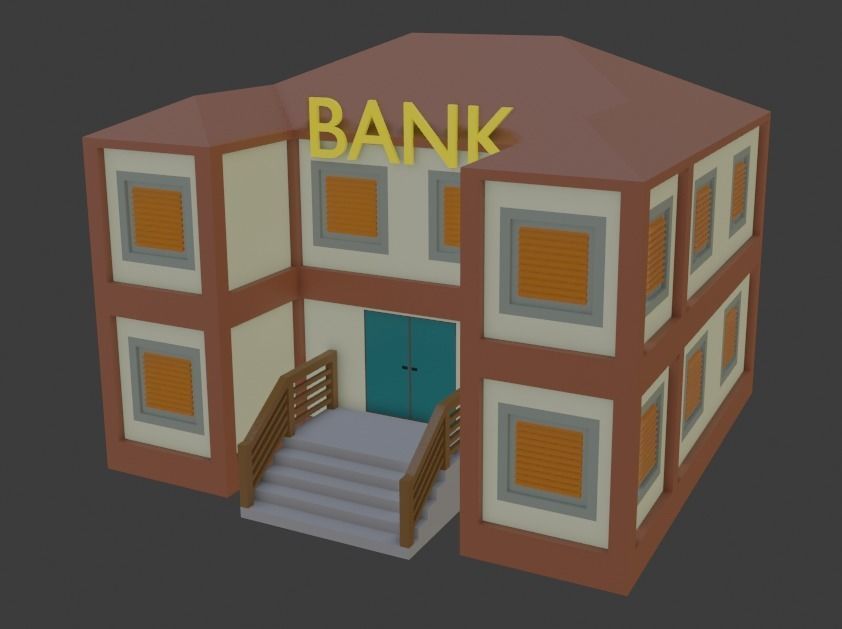 Low Poly City Pack Low-poly 3D model_11