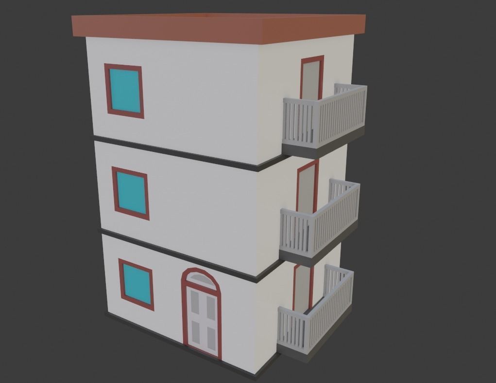 Low Poly City Pack Low-poly 3D model_12