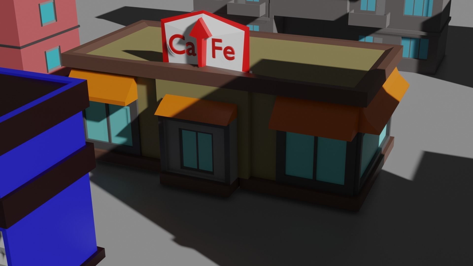 Low Poly City Pack Low-poly 3D model_2