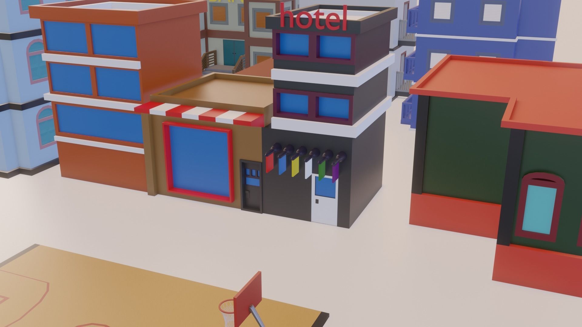 Low Poly City Pack Low-poly 3D model_80