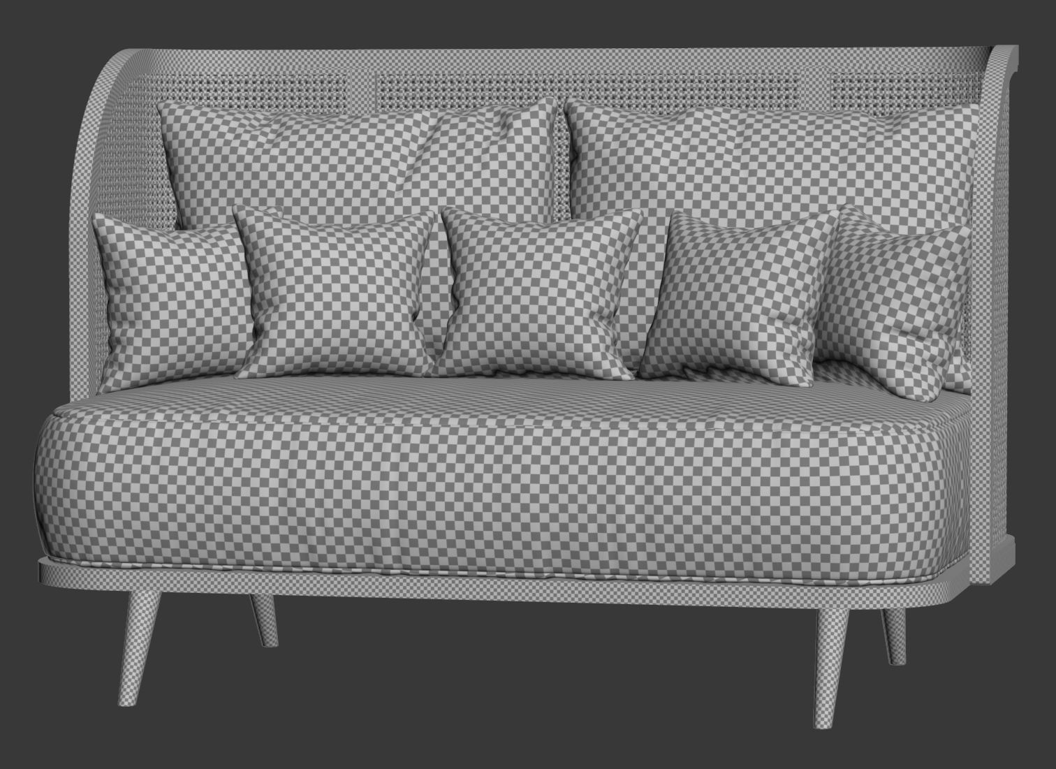 Two-seater garden sofa CV22 3D model_10