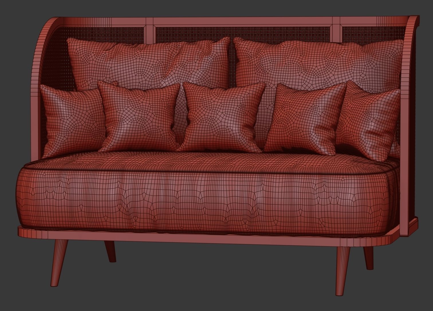 Two-seater garden sofa CV22 3D model_8
