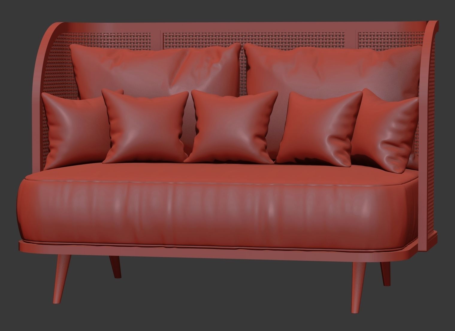 Two-seater garden sofa CV22 3D model_6