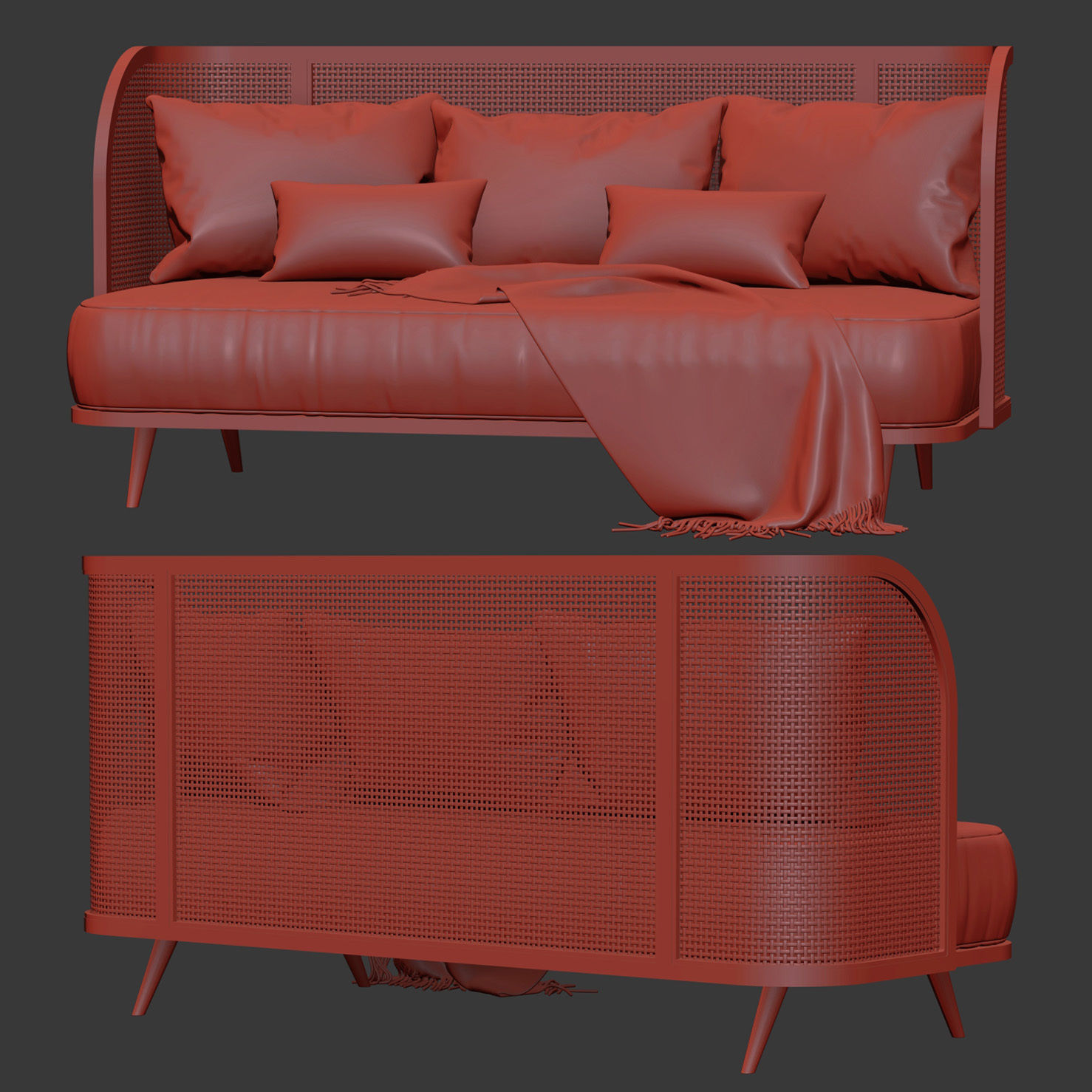 Three-seater garden sofa CV33  3D model_6