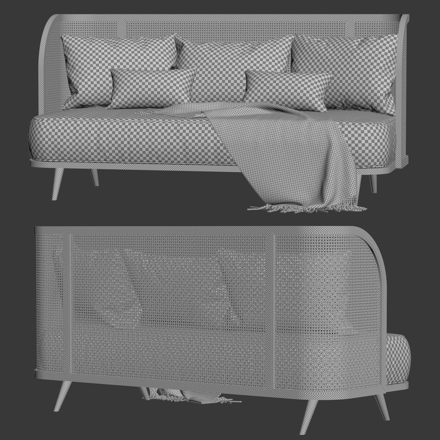 Three-seater garden sofa CV33  3D model_8