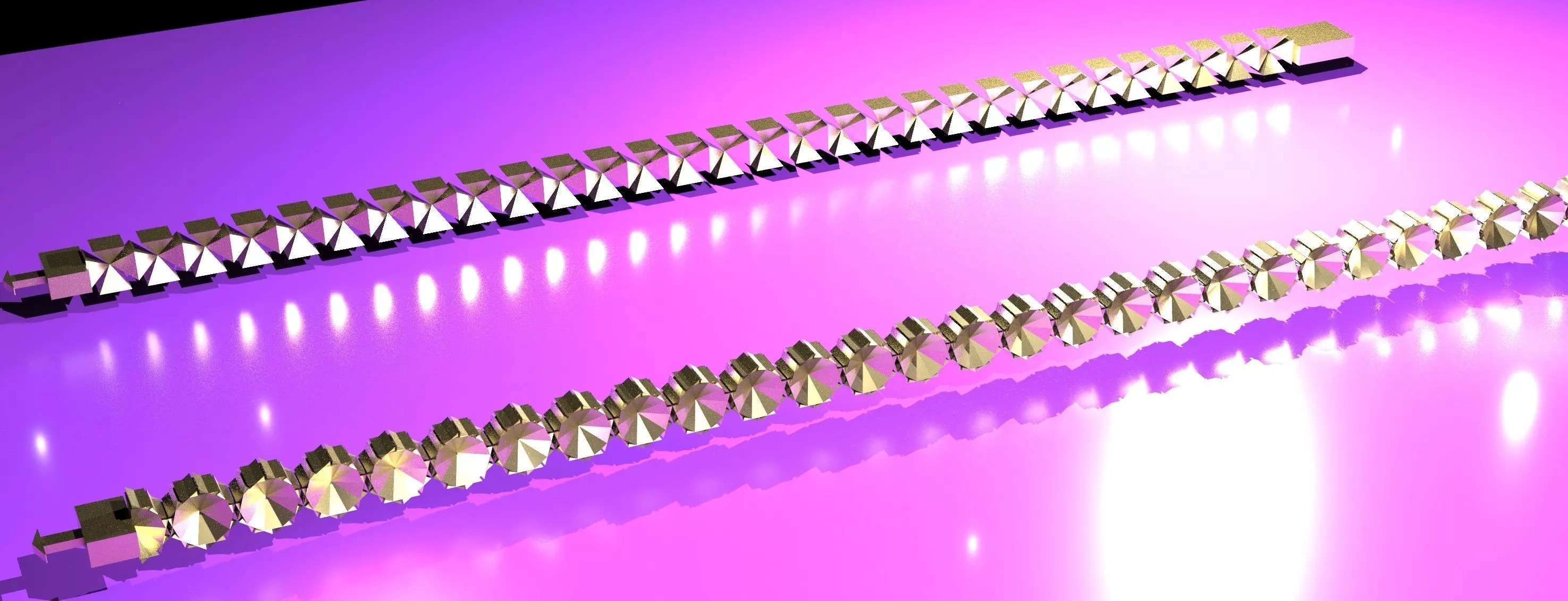 bracelet silver 3D model_0