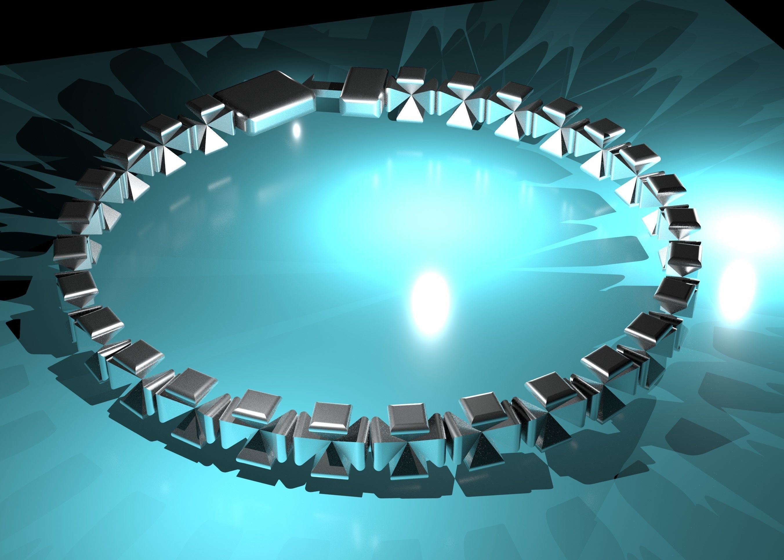 bracelet silver 3D model_7