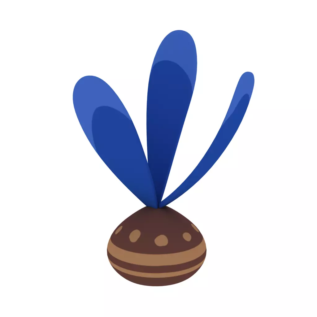 Shuttlecock flower 3D model