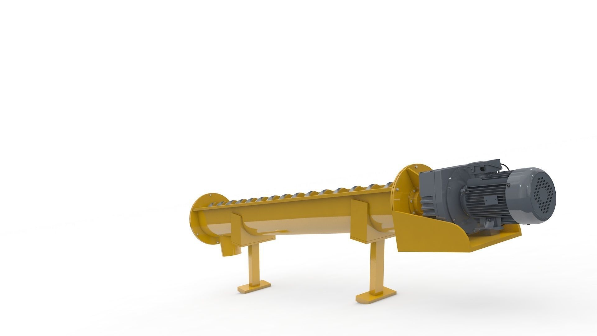 Screw Conveyor Adjustable and Rigged 3D model_19