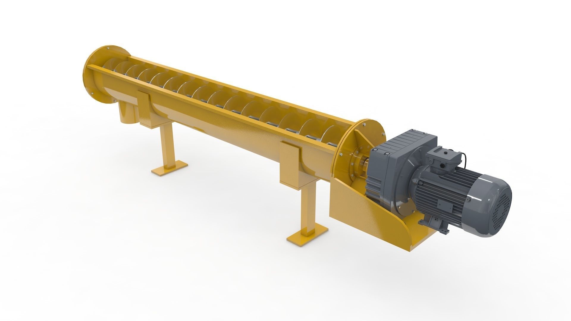 Screw Conveyor Adjustable and Rigged 3D model_26