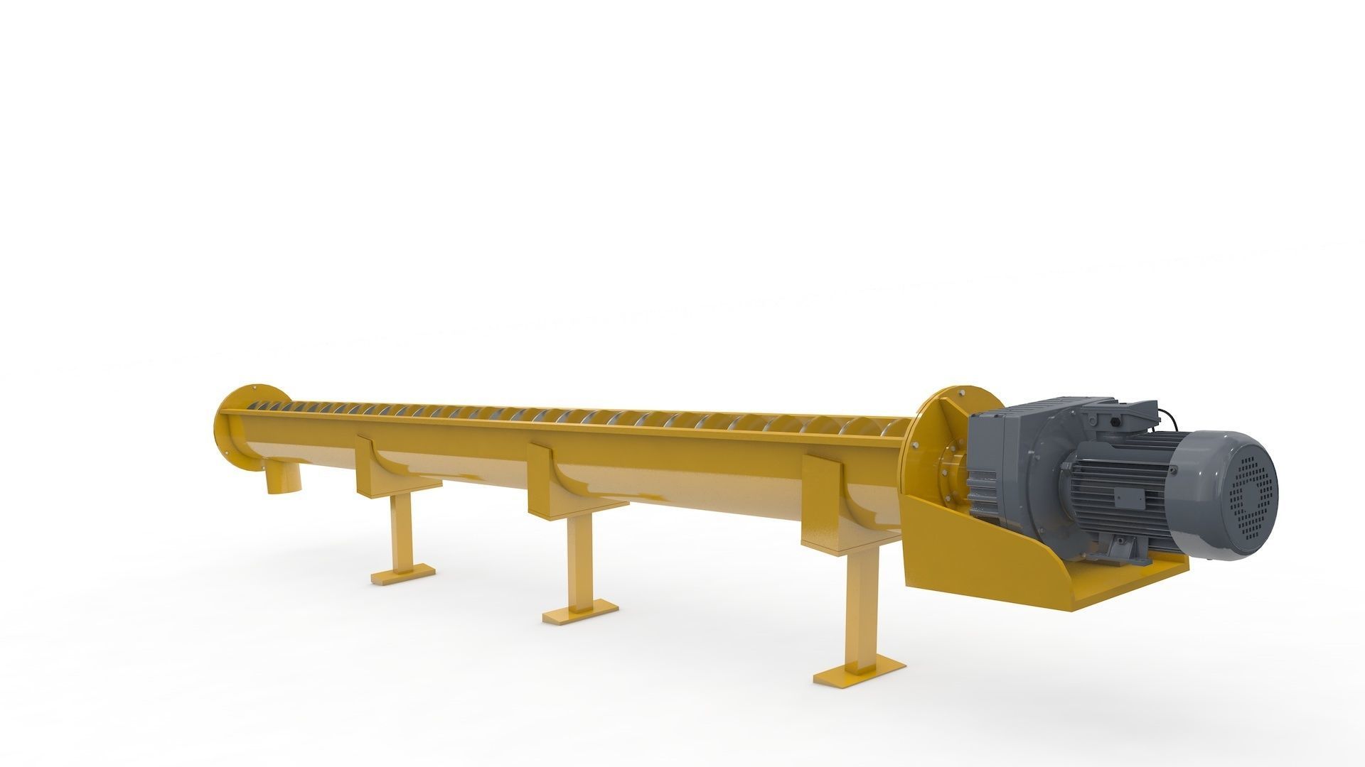 Screw Conveyor Adjustable and Rigged 3D model_22