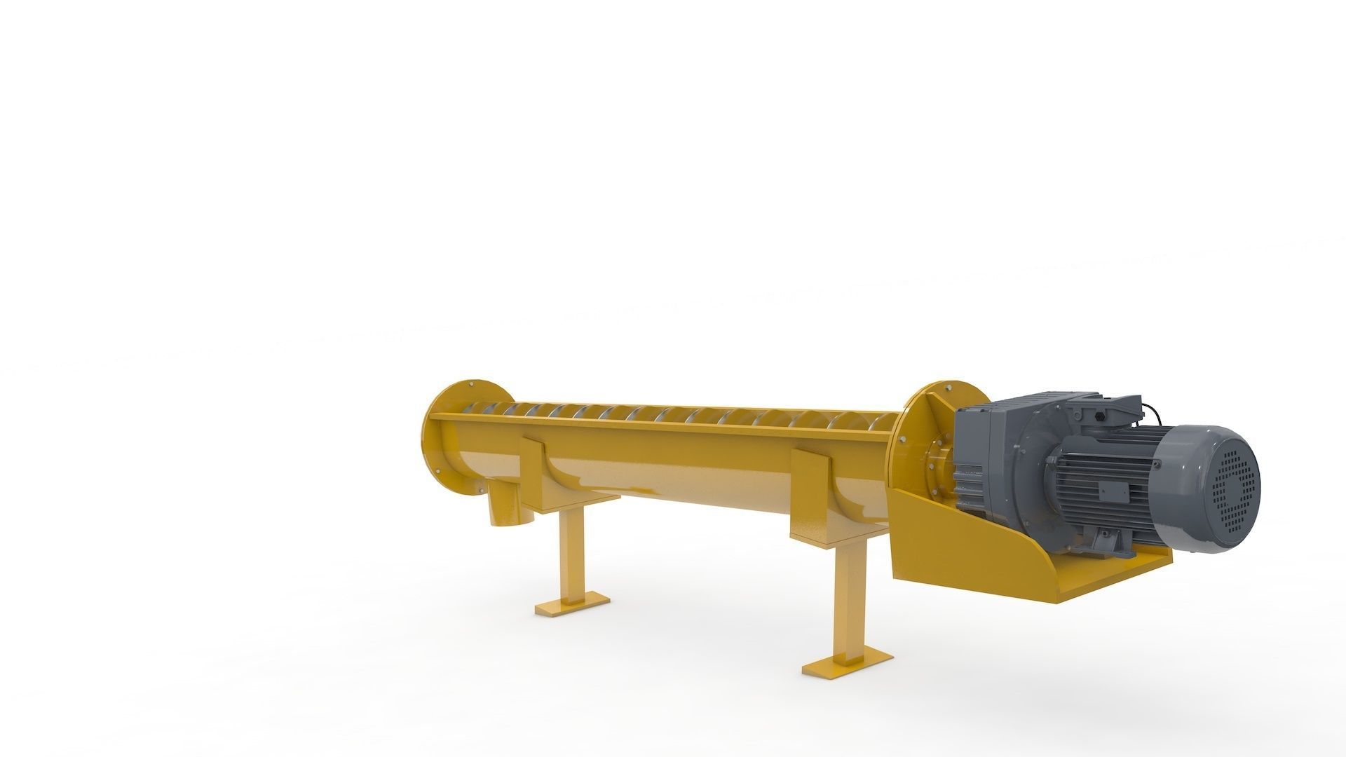 Screw Conveyor Adjustable and Rigged 3D model_18