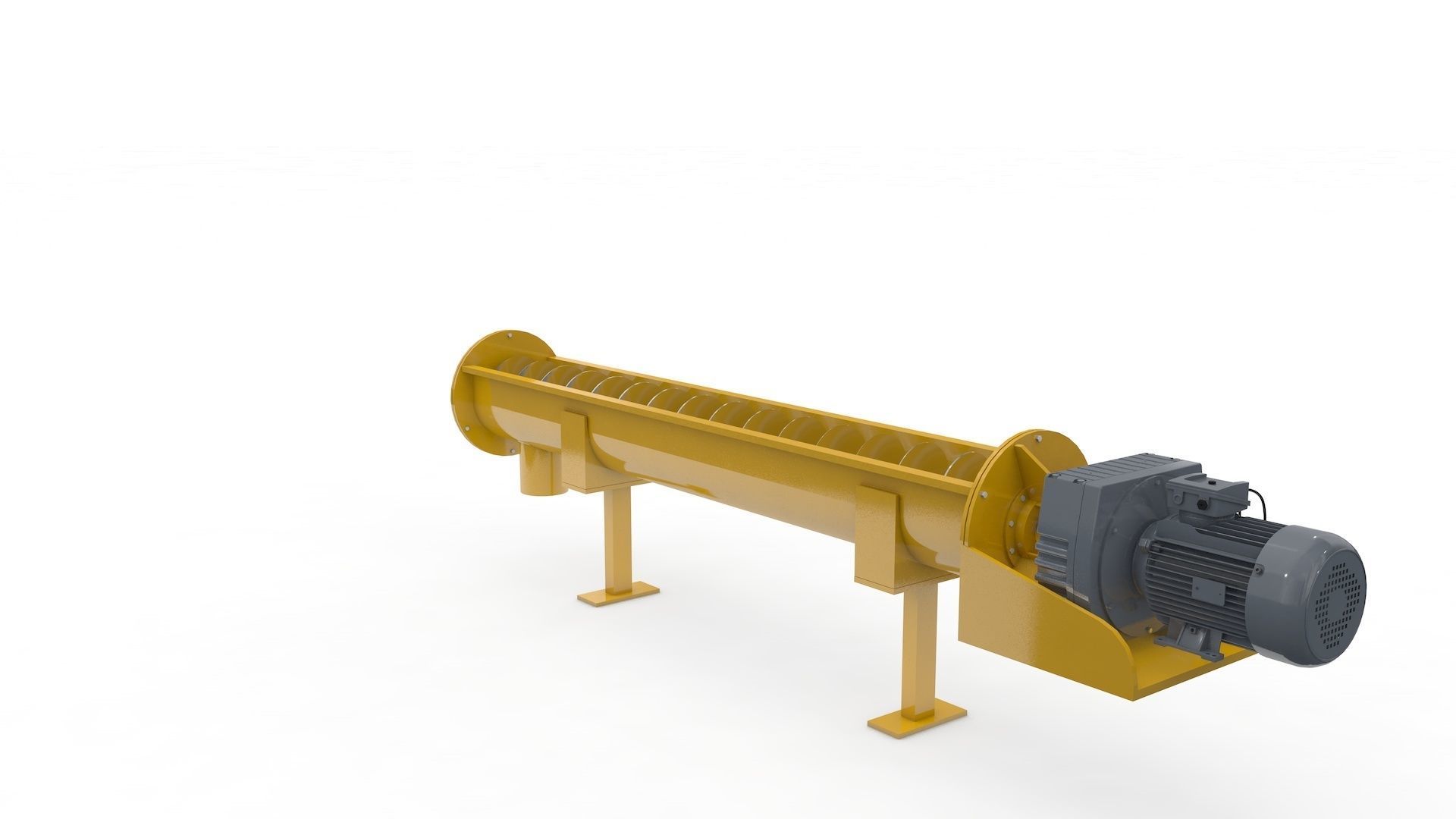 Screw Conveyor Adjustable and Rigged 3D model_17