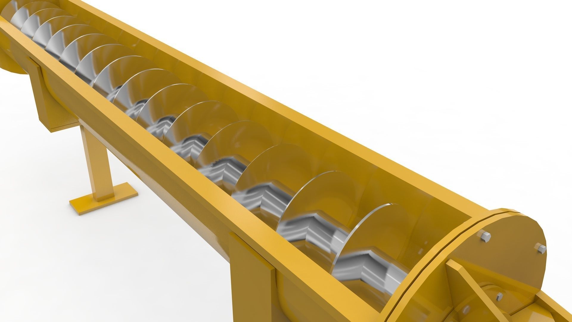 Screw Conveyor Adjustable and Rigged 3D model_27