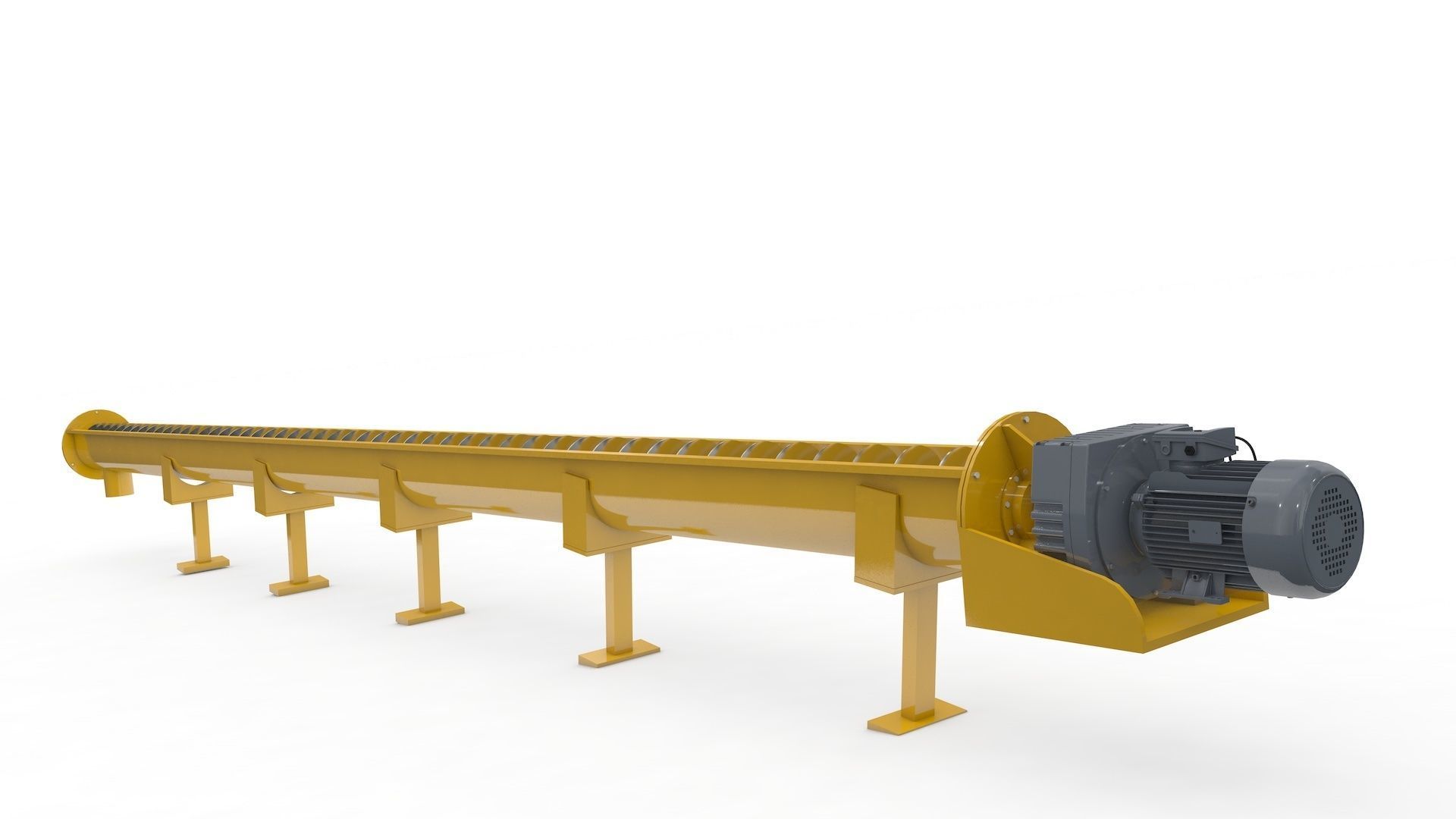 Screw Conveyor Adjustable and Rigged 3D model_23