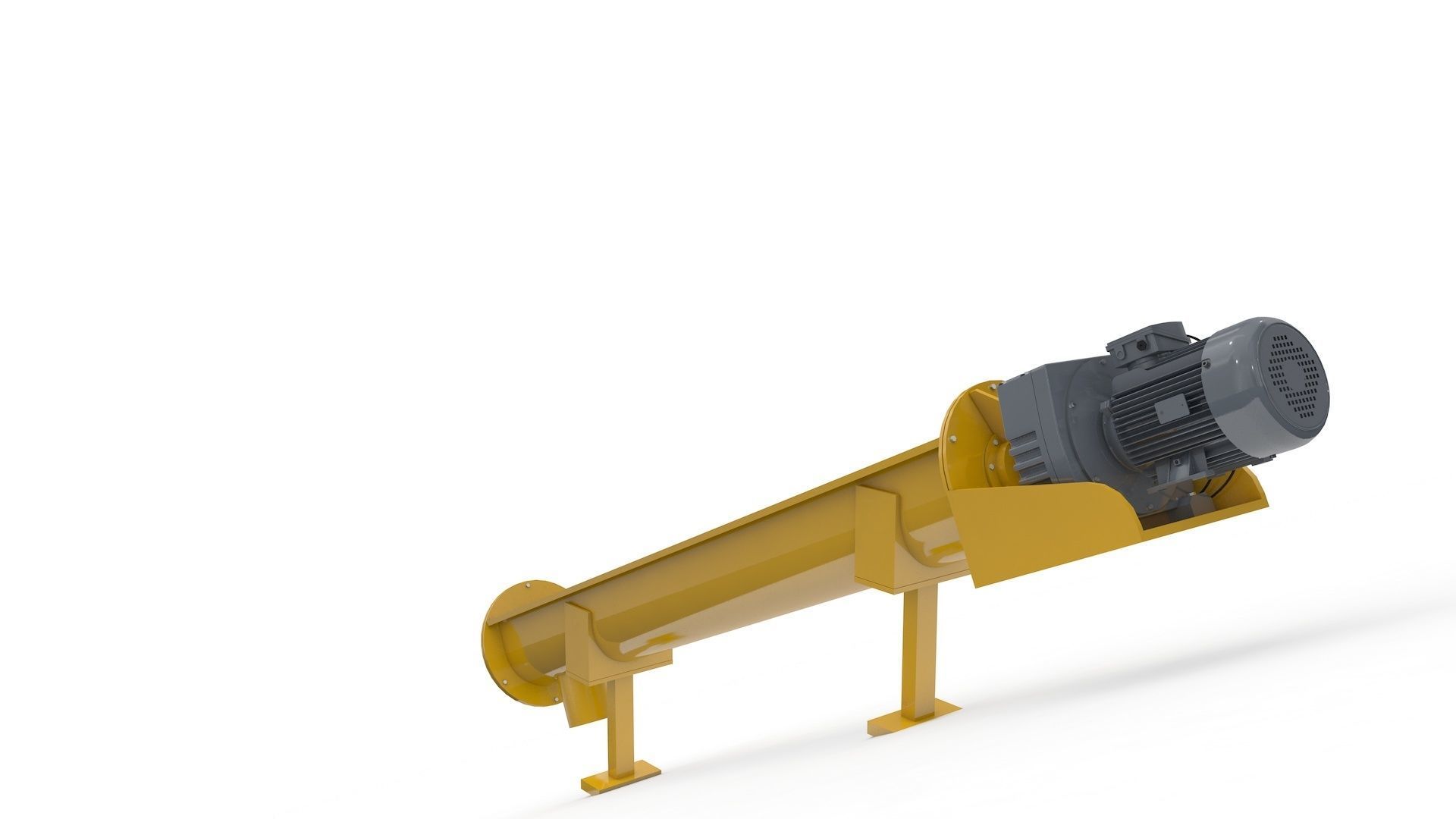 Screw Conveyor Adjustable and Rigged 3D model_20