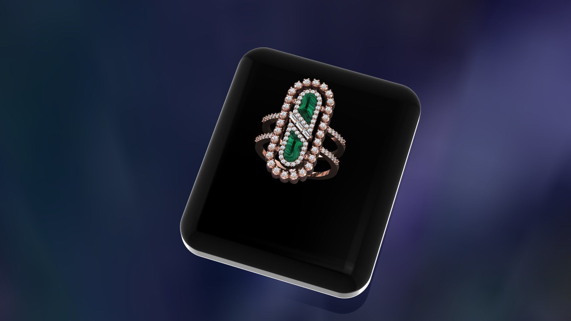 ring color stone 3D model_5