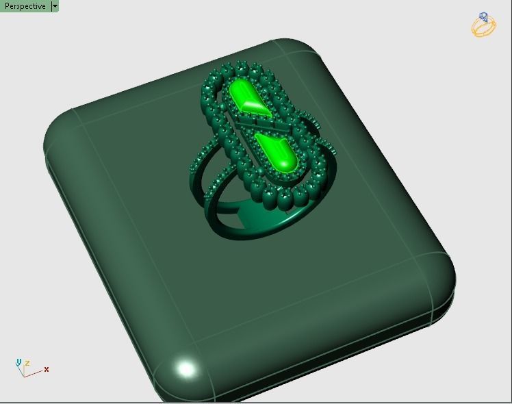ring color stone 3D model_7
