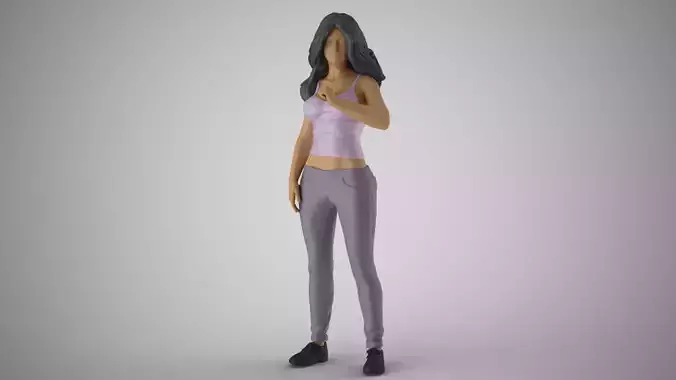 Petulant Young Woman 3D print model