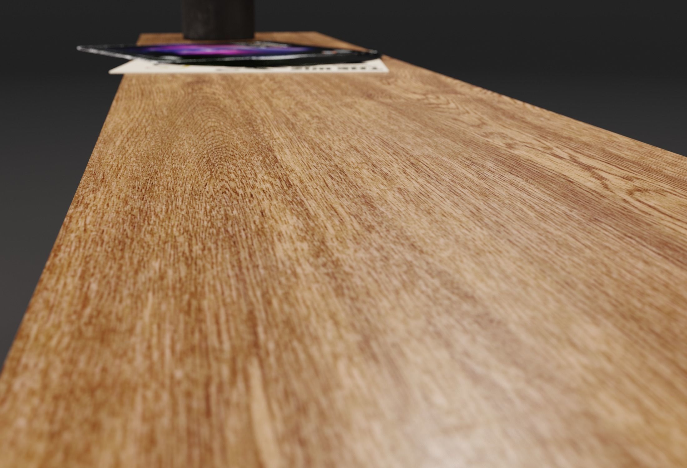 Vinyl LP Storage with Record Player Stand PBR 3D model_9