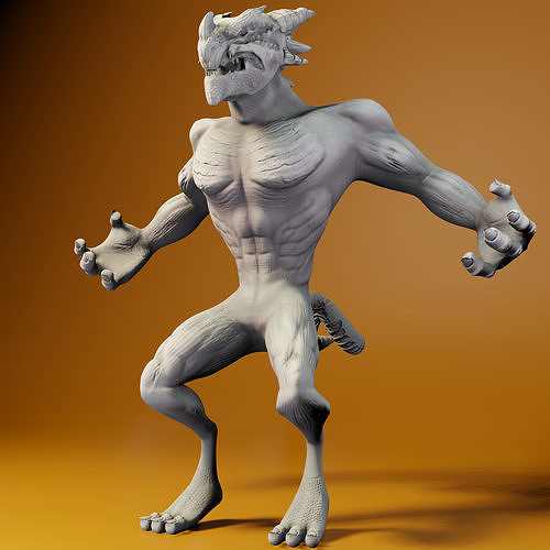 WereDragon - 3D Print Model demon 3D print model