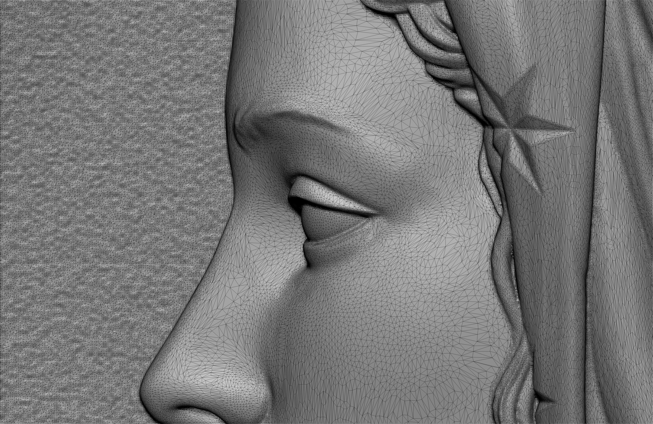 Madonna Medallion 3D print model_4