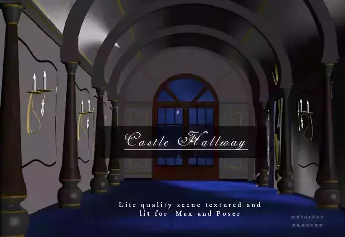 Castle Hallway 3D model