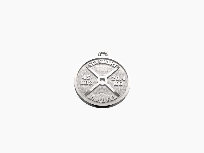 Barbell standart pendant 3D print model