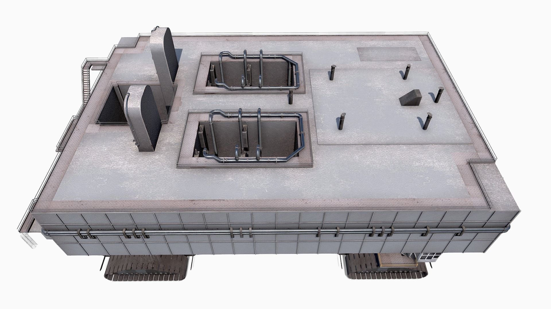 Nasa Crawler Low-poly 3D model_4