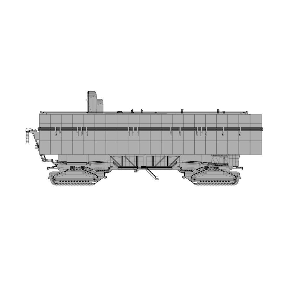 Nasa Crawler Low-poly 3D model_7