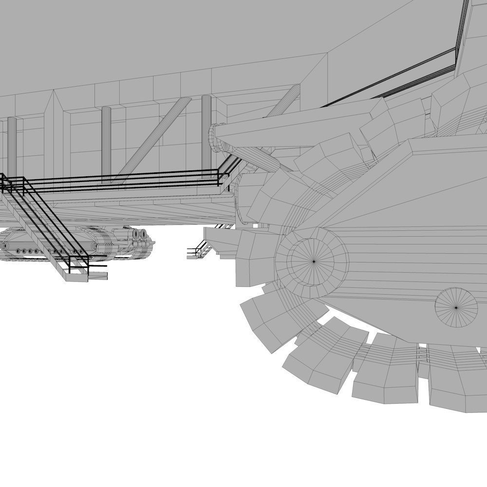 Nasa Crawler Low-poly 3D model_10