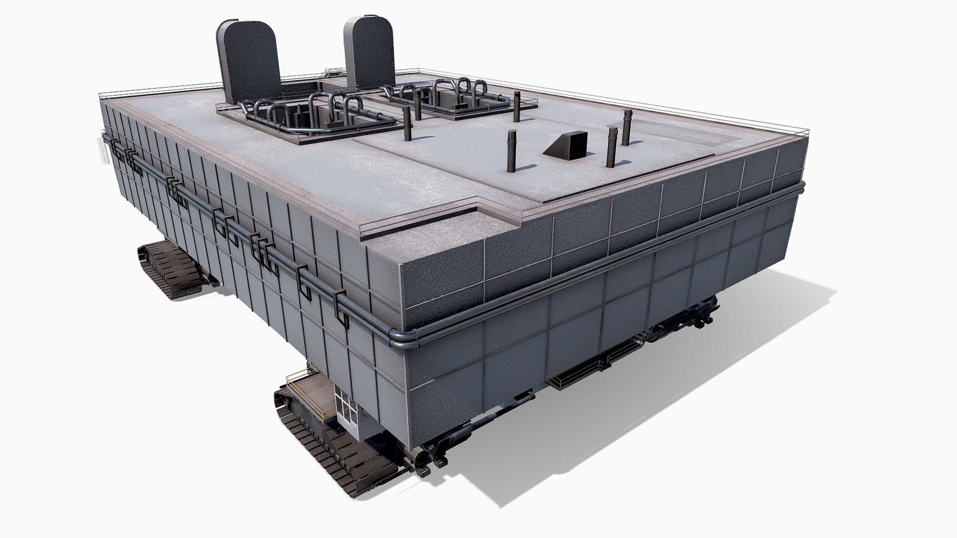 Nasa Crawler Low-poly 3D model_5