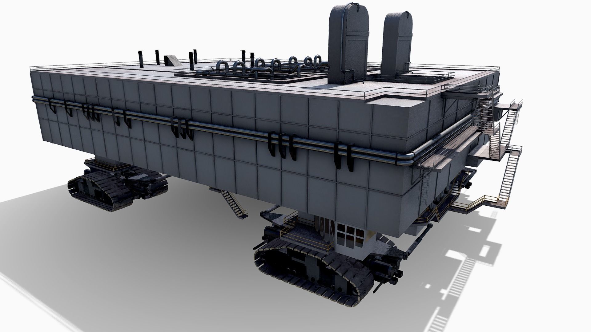 Nasa Crawler Low-poly 3D model_2