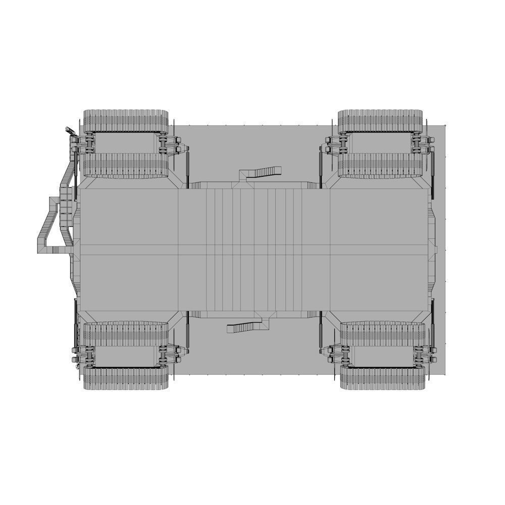 Nasa Crawler Low-poly 3D model_9