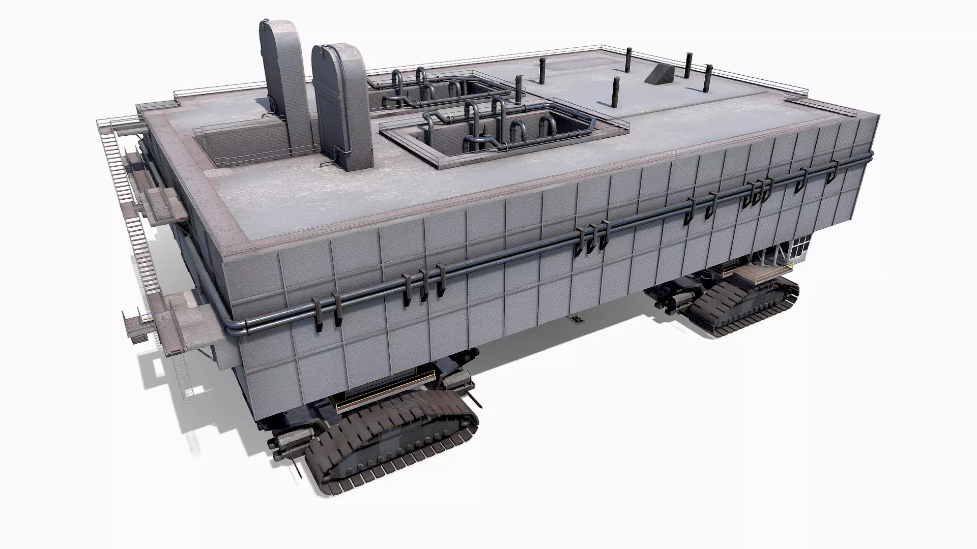 Nasa Crawler Low-poly 3D model_0