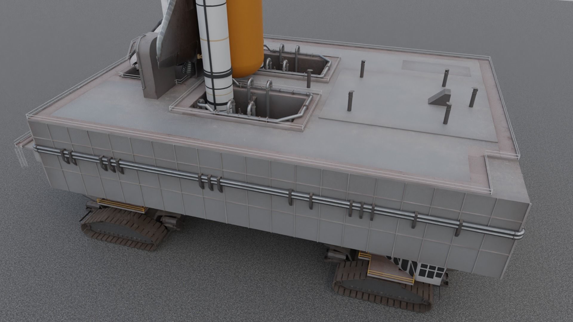 Launch Pad Low-poly 3D model_4