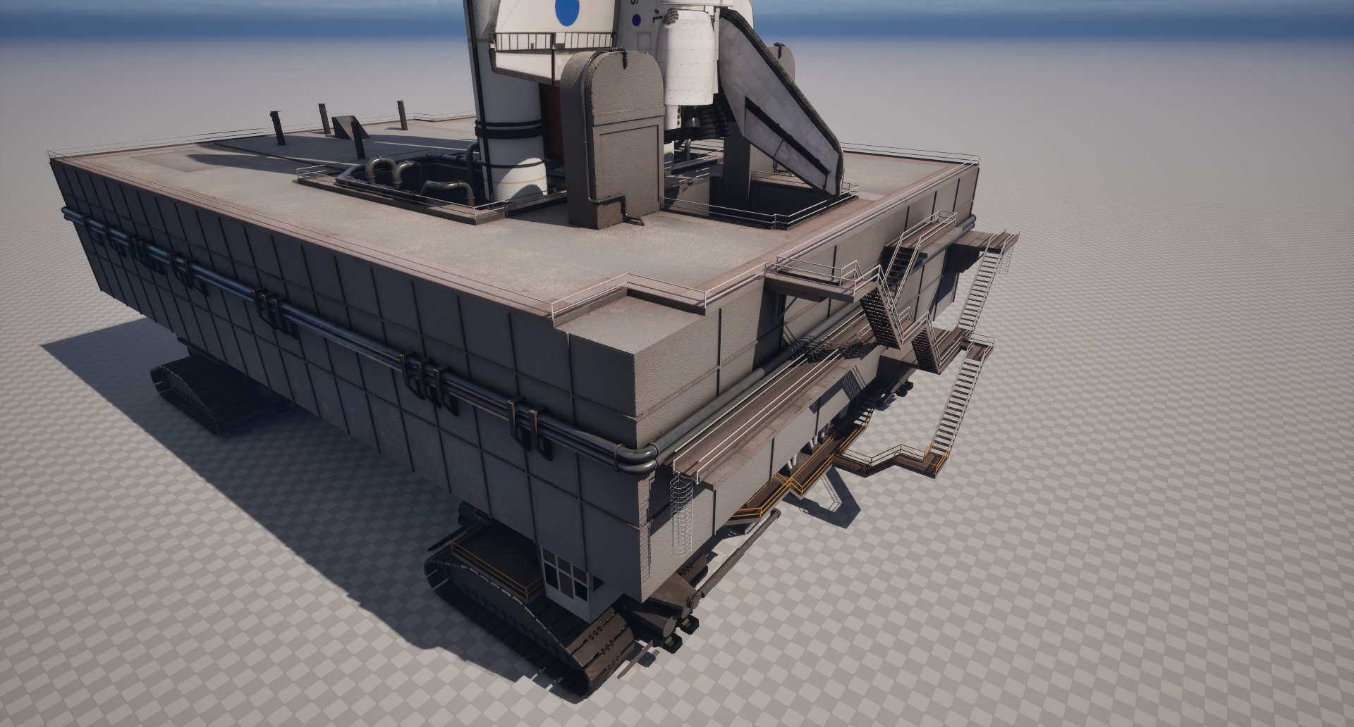 Launch Pad Low-poly 3D model_16