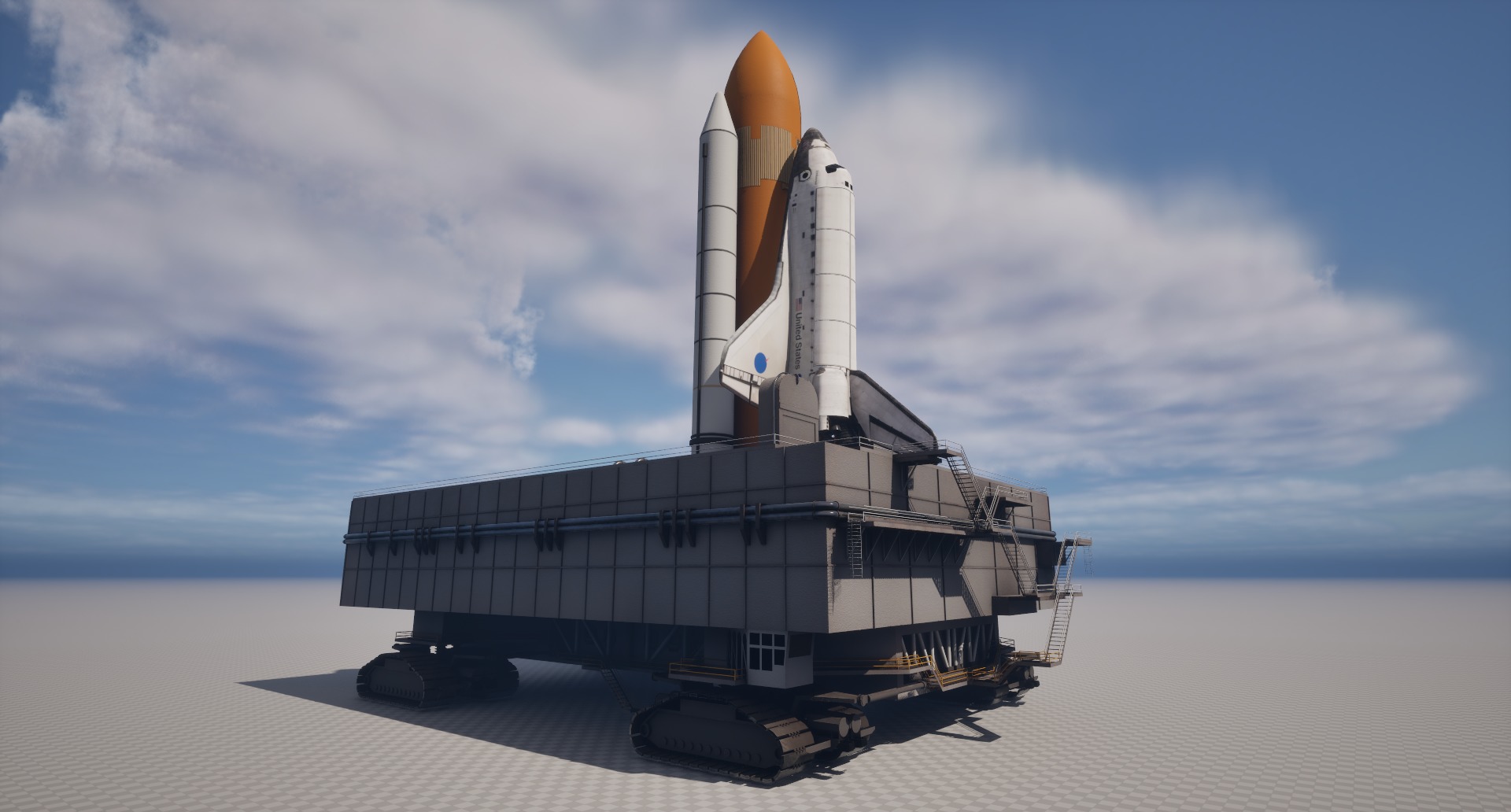 Launch Pad Low-poly 3D model_14