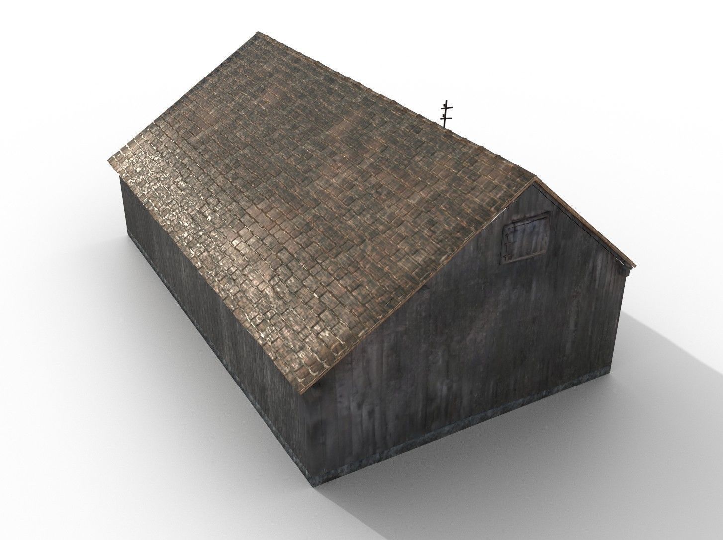 Old Shack 3DS max PBR  Low-poly 3D model_4