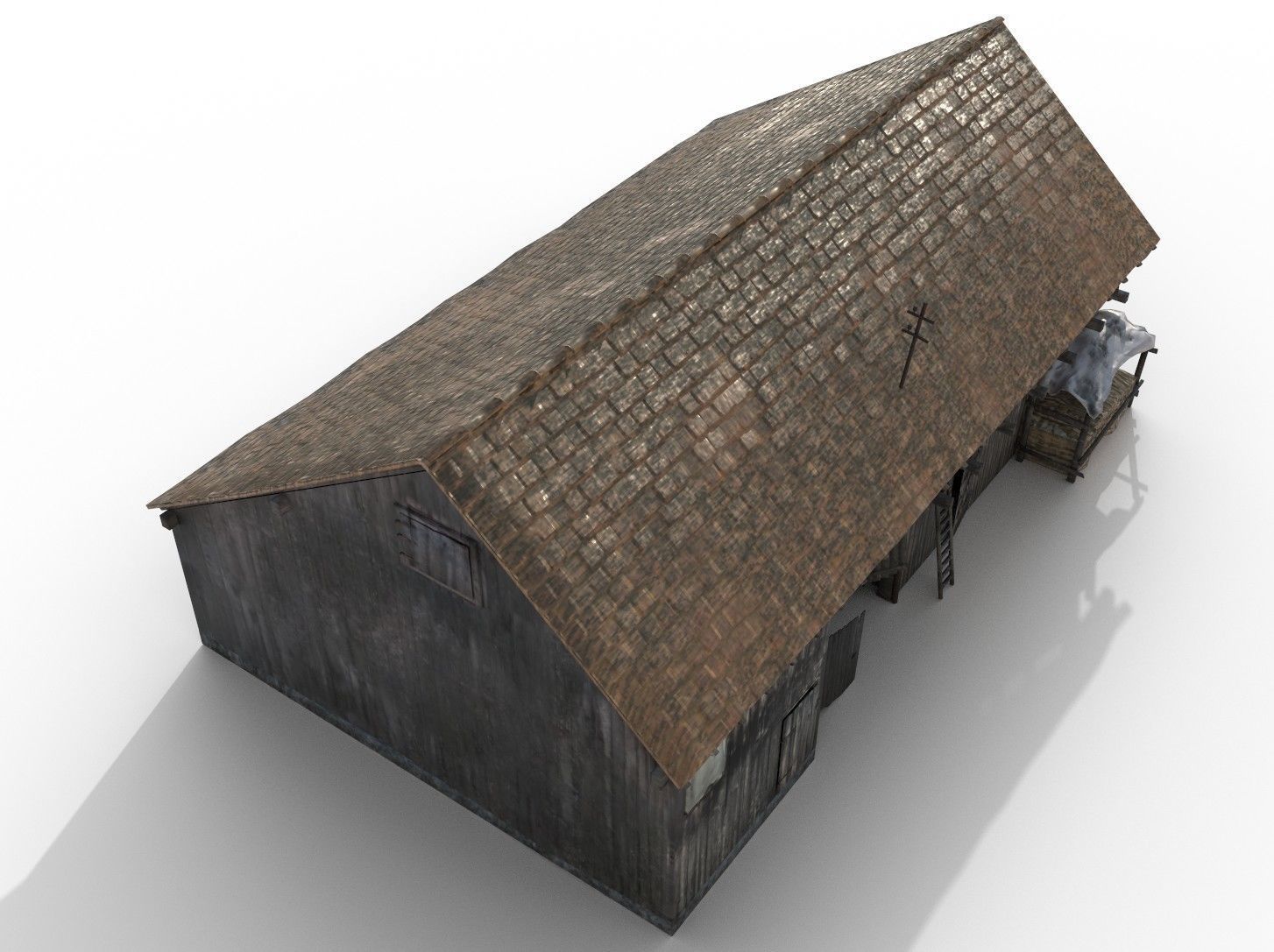 Old Shack 3DS max PBR  Low-poly 3D model_5