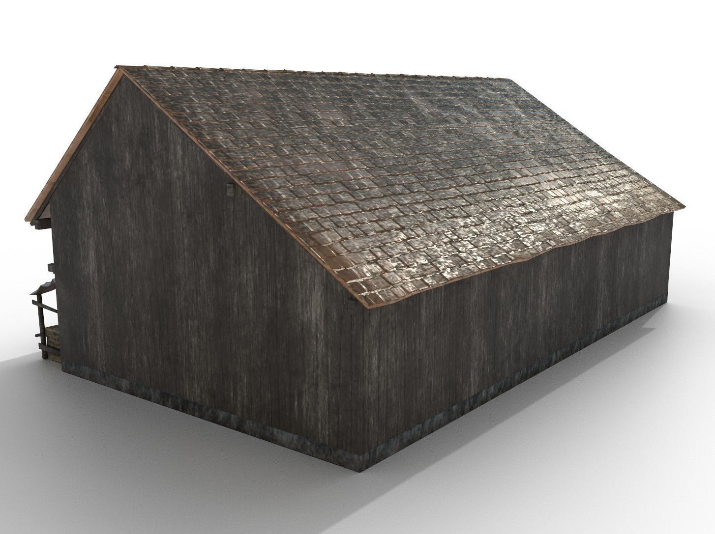 Old Shack 3DS max PBR  Low-poly 3D model_3