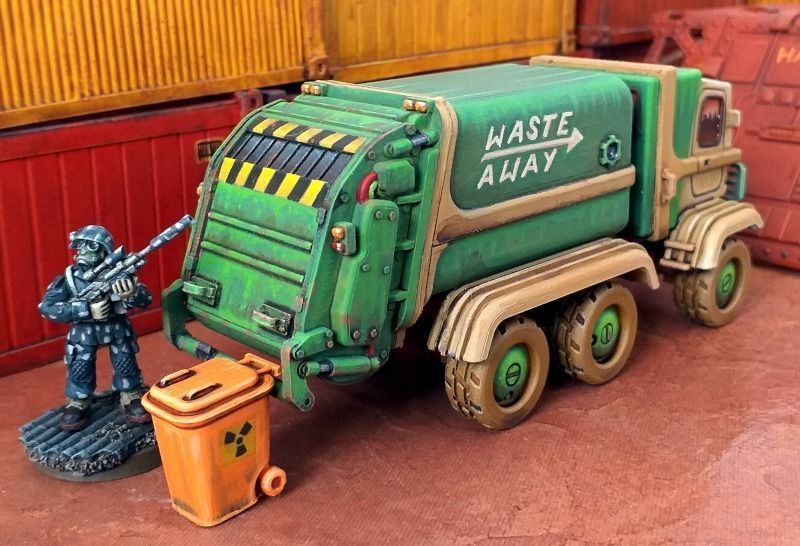 Garbage Truck - 28mm Sci-Fi 3D print model_1