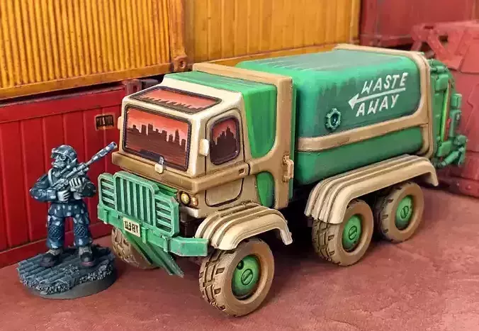 Garbage Truck - 28mm Sci-Fi 3D print model