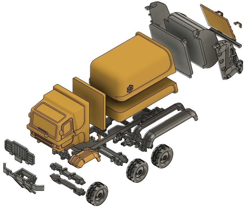 Garbage Truck - 28mm Sci-Fi 3D print model_3