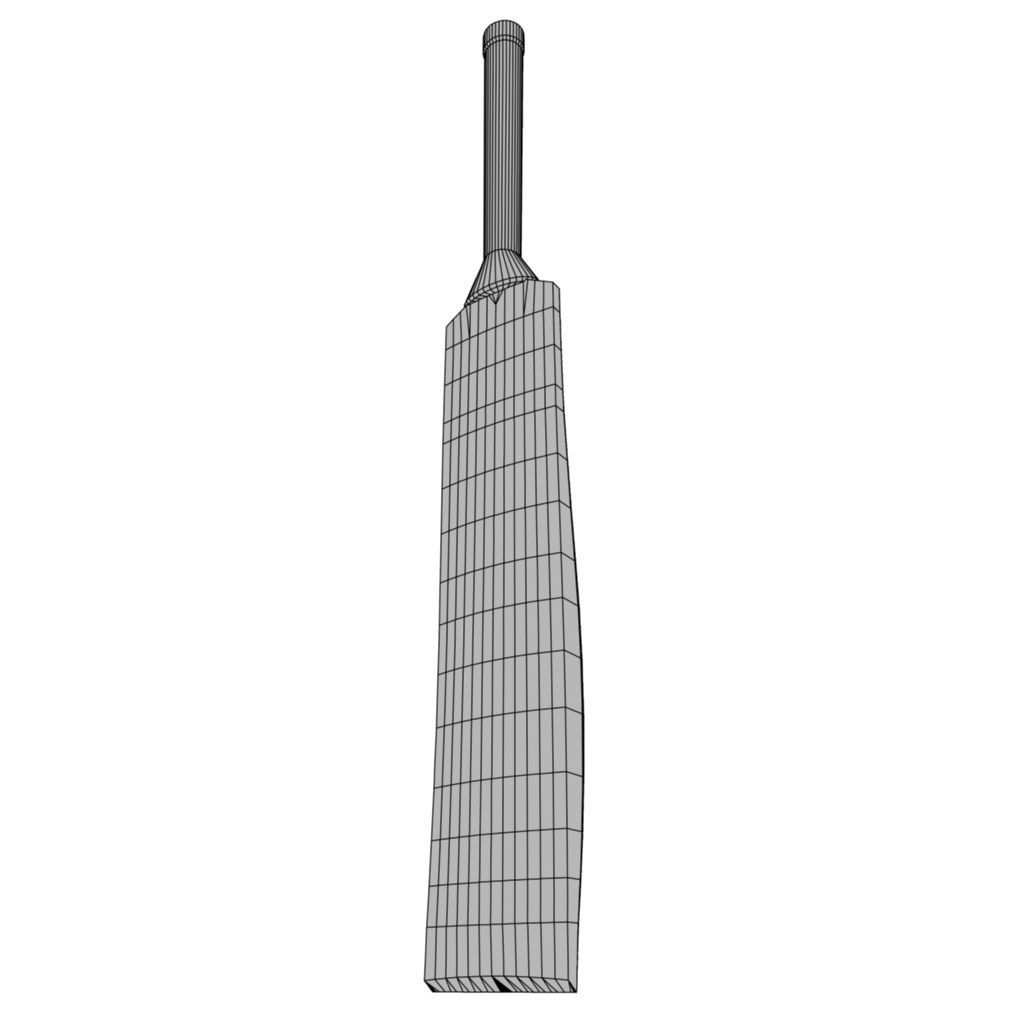 Cricket Bat Low-poly 3D model_7
