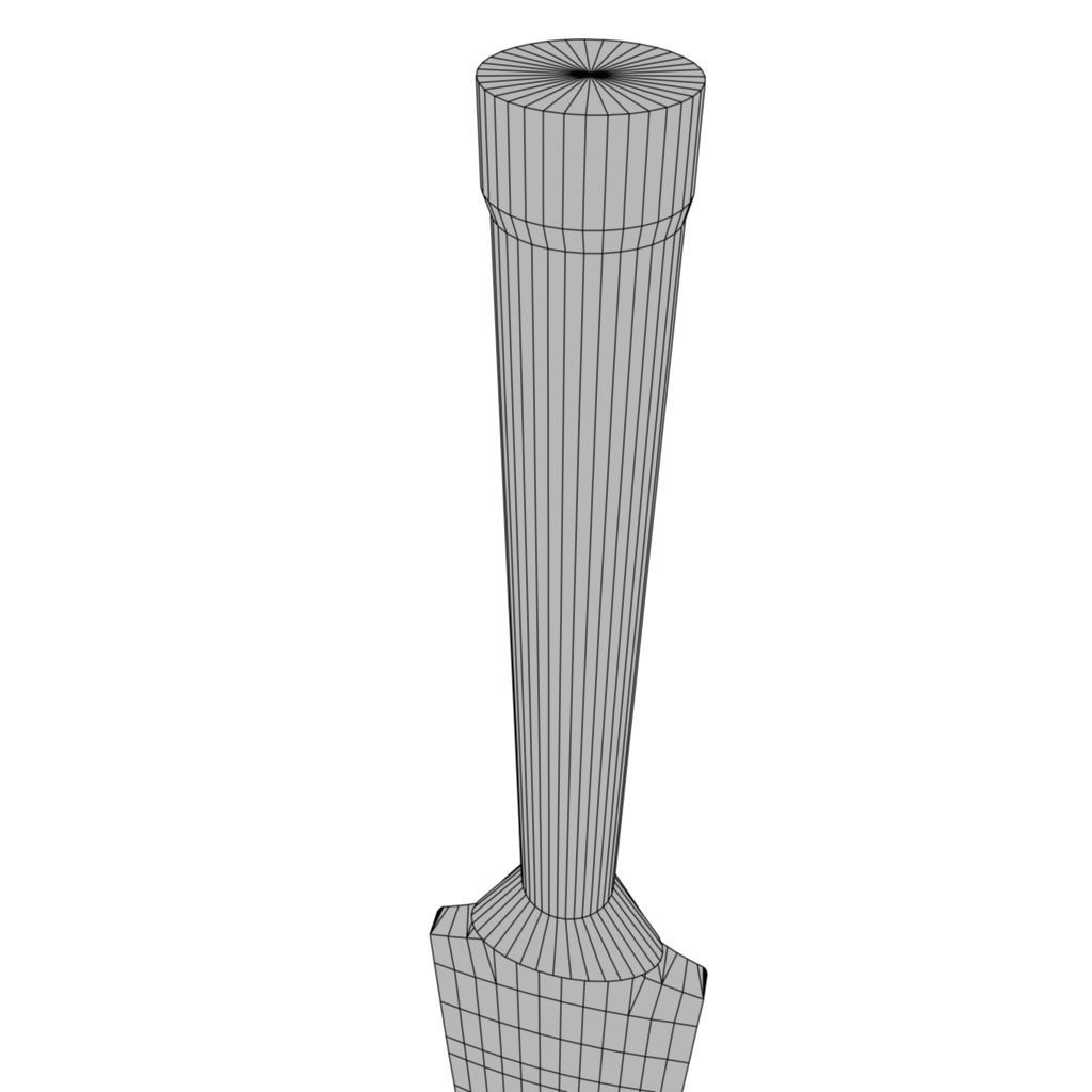 Cricket Bat Low-poly 3D model_6