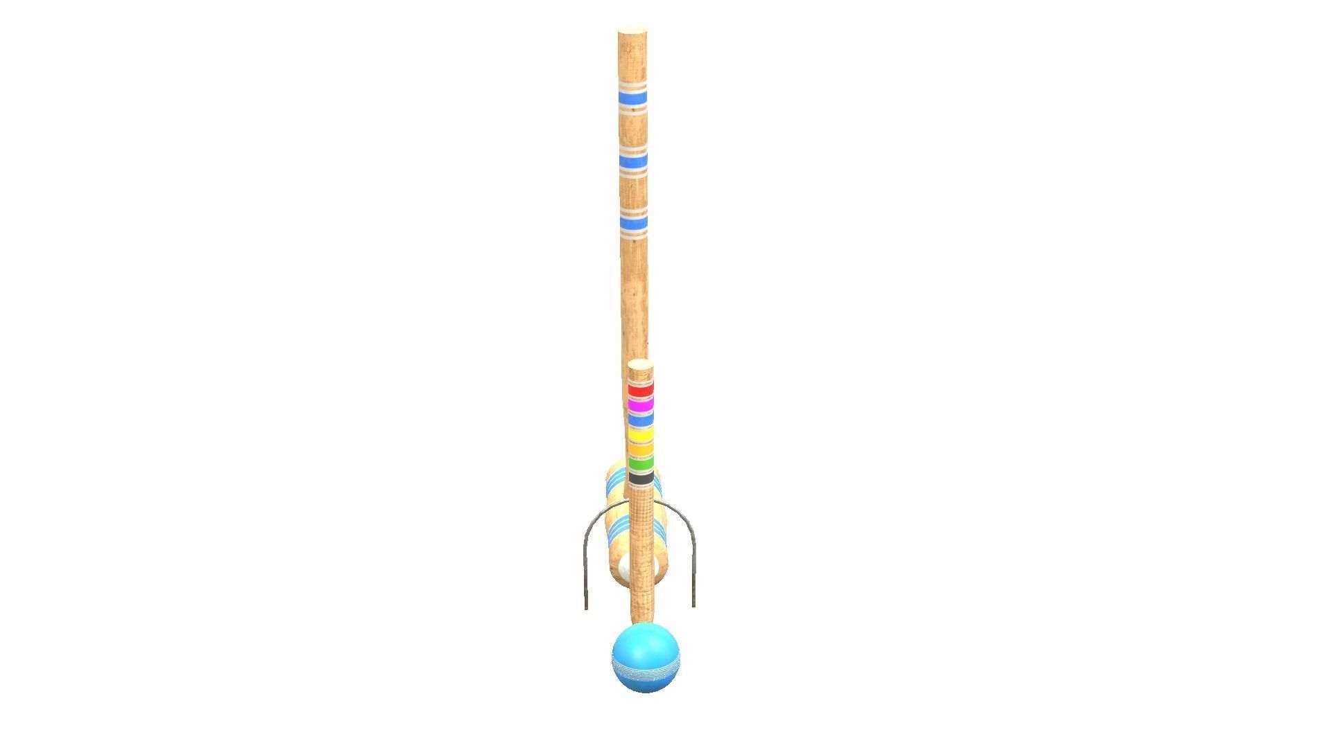 Croquet Set Low-poly 3D model_23